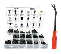 415PCS Rivets en plastique Fastener Fender Pare-chocs Pousser Clips Pin libre Remover outil US G