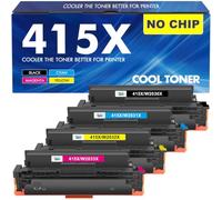 415X 415A Compatible pour HP LaserJet Pro MFP M479fdw M479dw Toner 4-Pack | W2030X W2031X W2032X W2033X pour Color Laserjet Pro MFP M479fdn M479fnw M479 M454dn M454dw Toner Noir Cyan Jaune Magenta