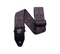 4163 - Sangle guitare Jacquard - Gold and black paisley