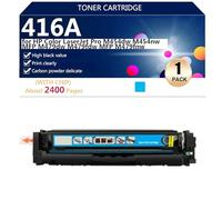 416A W2040A W2041A W2042A W2043A Cartucho de Tóner Compatible Para HP Color LaserJet Pro M454dw M454nw MFP M479dw M479fdw MFP M479fnw Impresora, Alto Rendimiento 2400 Páginas,Cyan-1 Pack