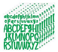 416pcs 8 Feuilles Autocollants Lettres, 2,5cm 5cm Majuscules et Minuscules Autocollant Alphabet Lettres Adhésives en Vinyle pour Scrapbooking Fenêtre Affiche (Vert Foncé)