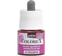 Pébéo – Encre Colorex 45 ml – Aquarelle fluo, rendu velouté, tous supports – Rose fluo