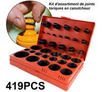 419pcs voiture caoutchouc joint torique assortiment kit assorti métrique oeillet garage plomberie joint ensemble avec étui outil