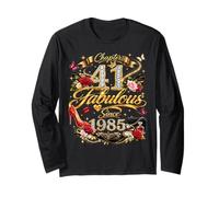 41st Birthday Queen Chapter 41 Fabulous Since 1985 Women Manche Longue