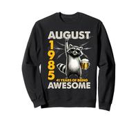 41st Birthday Raccoon Beer August 1985 Vintage 41 Years Old Sweatshirt