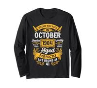 41st Birthday The Real Legends October 1984 41 Years Old Men Manche Longue