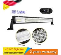 42"" 540W barre de led 7D Offroad Phare 3 rangées de led Rampe de travail 4x4 Light BarJeep Quad véhicules
