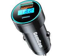 42.5W QC3.0 & PD3.0 Chargeur de Voiture Allume Cigare USB, All Metal Chargeur Voiture 22.5W QC+20W PD Adaptateur USB C avec Voltmètre LED Protection Complète pour Divers Appareils Mobiles