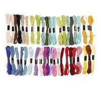 42 fils à broder en coton - couleurs assorties - Creotime Multicolore G