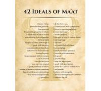42 Ideals of Ma’at Notebook - Ancient Egyptian Goddess of Truth and Balance, 8.5x11 College Ruled Lined Journal: Kemet Spiritual Wisdom and Sacred Teachings