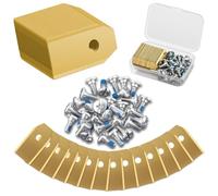 42 Lames de Rechange pour Segway Navimow i105E, i108E, i110E, H1500E, H3000E-VF, X315E, X390E Robot Tondeuse, Lame en Acier Inox Revêtues de Titane pour Navimow Tous les Modèles i/H/X, avec 42 Vis