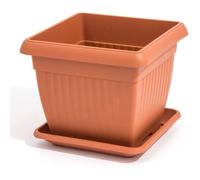 42 Litre Bac à Fleurs Plus Grand Pot de Fleurs + dessous De Braun 45 X 45 CM Ton Optique