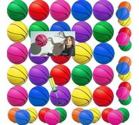 42 Petites Ballon de Basket Enfant,Coloré Mini BallonBasket avec Pompe, Ballon de Basket Gonflable de Plage, Mini Panier Basket pour Panier de Basket Enfant Intérieur et Extérieur-14CM