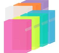 42-Piece Plastic Document Folders Folder Cover For Office School Presentation Report (7 Colours)