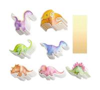 42 pièces inserts de dinosaures aquarelles, inserts de décoration de gâteaux de dinosaures, décorations de fête sur le thème des dinosaures, décorations de cupcakes