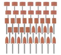 42 Pièces Meules en Oxyde d'Aluminium pour Outils Rotatifs, Mèches de Ponçage avec Tige de 1/8", Compatible avec et Autres, pour Meulage, Polissage et Ébarbage de Métaux et Pierres