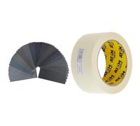 42 pièces Papier de Verre Papier a Poncer Carrosserie 120 à 3000 Fin Papier Abrasif à sec et à l'eau & MIARCO 98 - Cinta de carrocero Krepp Miarco 48mm x 45m