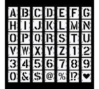 42 Pièces Pochoir Lettre Alphabet et Chiffre Réutilisables Pochoir Personnalisé Alphabets Numéro Pochoirs pour Le Dessin d'Art, l'Écriture de Bricolage, 3 Pouces