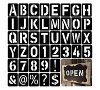 42 Pièces Pochoirs Lettres et Chiffres, 10cm Pochoir Lettre Alphabet, Plastique Réutilisable Pochoir de Lettres, Alphabets Numéro Pochoirs, pour Dessin Artistique Artisanat Bricolage Écriture