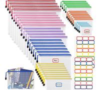 42 Pieces Transparent Zipper Pouch,Waterproof Pvc Mesh Zipper Pouch,Document Pouch,Small Items Supplies,Cosmetics And Travel Accessories (8 Sizes)