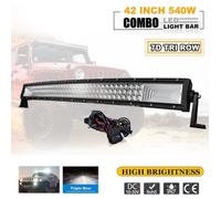 42 pouces 540W Barre De Led Courbé Triple rangée 7D Offroad Phare Rampe De Travail Light Bar SUV Quad véhicules 4x4