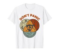 42 Réponse à La Vie, l'univers et Tout, Pas de Panique T-Shirt Graphique avec Valeur