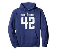 42 Saint Étienne - Design avec Une Touche française Sweat à Capuche, Unisexe pour Adultes, Bleu Marine, XL