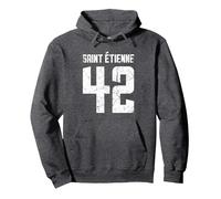 42 Saint Étienne - Design avec Une Touche française Sweat à Capuche, Unisexe pour Adultes, Chiné Foncé, XXL