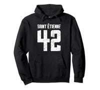 42 Saint Étienne - Design avec Une Touche française Sweat à Capuche, Unisexe pour Adultes, Noir, XXL
