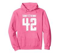 42 Saint Étienne - Design avec Une Touche française Sweat à Capuche, Unisexe pour Adultes, Rose Vif, XXL