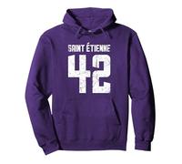42 Saint Étienne - Design avec Une Touche française Sweat à Capuche, Unisexe pour Adultes, Violet, XXL