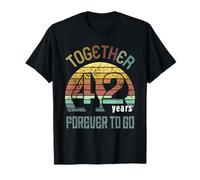 42 Wedding Anniversary for Couple Best 42nd Year of Marriage T-Shirt
