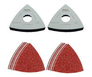 42 x SabreCut SC42SPK80 Grand kit de patins de ponçage et feuilles de ponçage 80 mm x 80 mm Compatible avec Fein SuperCut et Festool Vecturo (Non-StarLock)