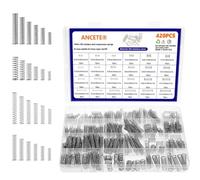 420 Pièces Ressorts de Compression 0,45-0,7mm Kit Assortiment 24 Tailles Différentes Mini Ressorts en Acier Inoxydable 304 pour Bricolage Réparation