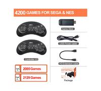 (4200 JEUX) Console de jeu vidéo sans fil MD 4K 16 bits pour Everdrive, SEGA NES, FC, Genesis, Mega