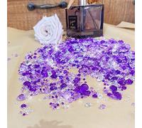 4200 Pièces Confettis de Mariage - Strass Colorés - Diamants Acryliques - Pierres Précieuses Claires - pour Décorer Fête de Mariage, Table, Remplissage de Vase (Mélange Violet)