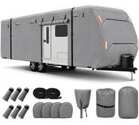 420D Housse Caravane pour Hobby De Luxe 460 LU 2009-2011, Bâche de Protection Intégrale avec Sangles, Couverture Extérieure Contre Pluie, Soleil, Poussière, Neige