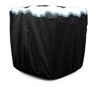 420D Oxford Housse de Climatiseur pour Unité Extérieure,Intempéries Climatiseur de Couverture pour Unités Extérieures,Bâche de Protection pour I'hiver Climatiseur (Size:26W*26D*32Hinch,Color:Black)