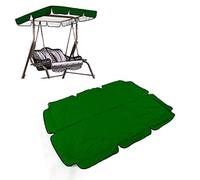 420D Patio Swing auvent Remplacement, Patio Swing extérieur Remplacement de la canopée à l'épreuve en Argent Oxford Tissu Chaise Swing Chaise pour Le café du Jardin (Vert noirâtre)