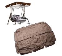 420D Patio Swing auvent Remplacement, Patio Swing extérieur Remplacement de la canopée à l'épreuve en Argent Oxford Tissu Chaise Swing Chaise pour Le café du Jardin (Brun)