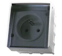 421 BLANC NT 1X PRISE Z/U AVEC CLAPET FUMÉE LAMBDA GNH-1LZ/00/d
