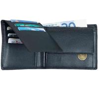 [42102] Alassio Porte-monnaie classique en cuir de vache, noir 120 mm x 90 mm