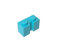 4216 Charnière Brique Spéciale 1x2 avec Rainure 50 Pièces GDS-798 Compatible avec Lego Briques de Construction Couleur:Azzurro Medio 322