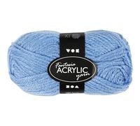Creativ Company Fil acrylique à tricoter 421760 – Double fil – 50 g / 80 m – Bleu