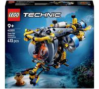 LEGO Jouet de construction Sous-marin de recherche en haute mer 42201 – Cockpit, hélices – Dès 9 ans