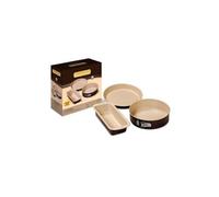 4223000737 le chocoforme lot de 3 pièces moule à charnière 26 cm, plat à rôtir 25 cm et moule à tarte 28 cm