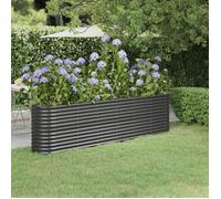 (422822)Lit surélevé de jardin - Décor Terrasse - Acier enduit de poudre Anthracite - Anti corrosion