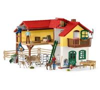 Schleich Ferme avec étable et Animaux, Grand, Multicolore