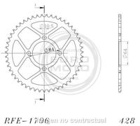 Pignon à chaîne en acier Supersprox 428 - 51Z (noir) RFE-1796:51-BLK|ID 64,0 LK 84,0 4-trous