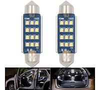 42mm Festoon LED Ampoules,HSUN 12V-24V C5W 6411 560 569 578 212-2 2112 2122 214-2 Avec SMD2016 Puce,Canbus Sans Erreur Pour Lampe de Lecture Dôme Intérieur de Voiture,Paquet de 2,6000K Blanc